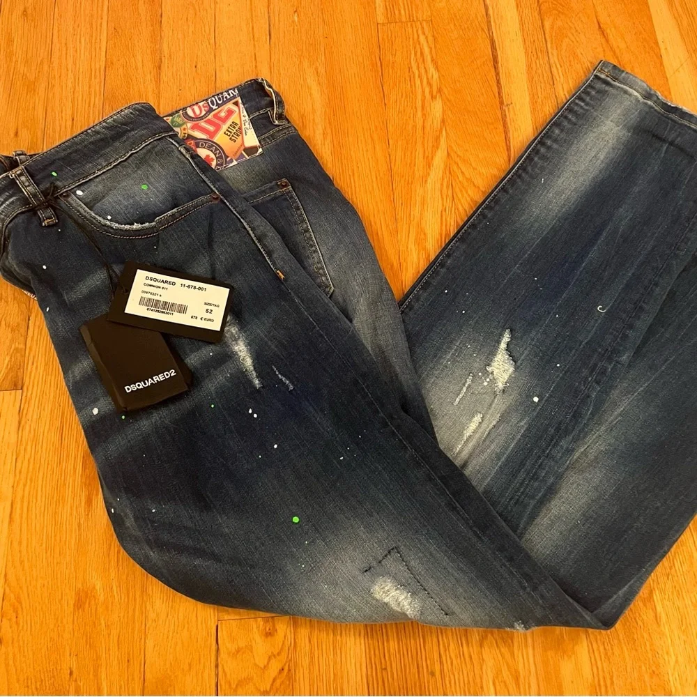 Dsquared2 paint-splatter Distress Italy-made Jeans - Picture 3 of 15